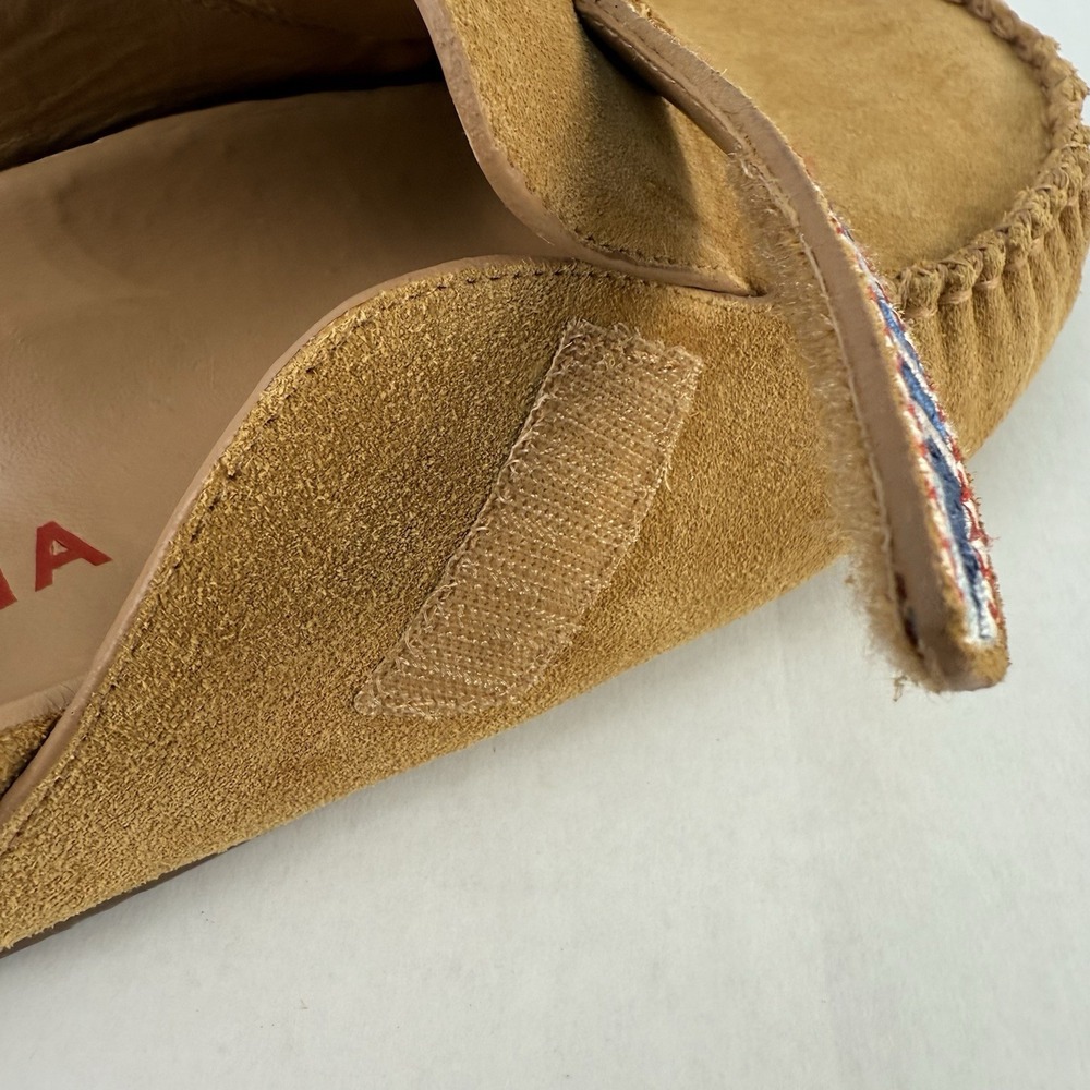 Xirena Suede Beaded Moc Mule Womens 36 Tan Slip-On Comfort Shoe $285 - Picture 7 of 10